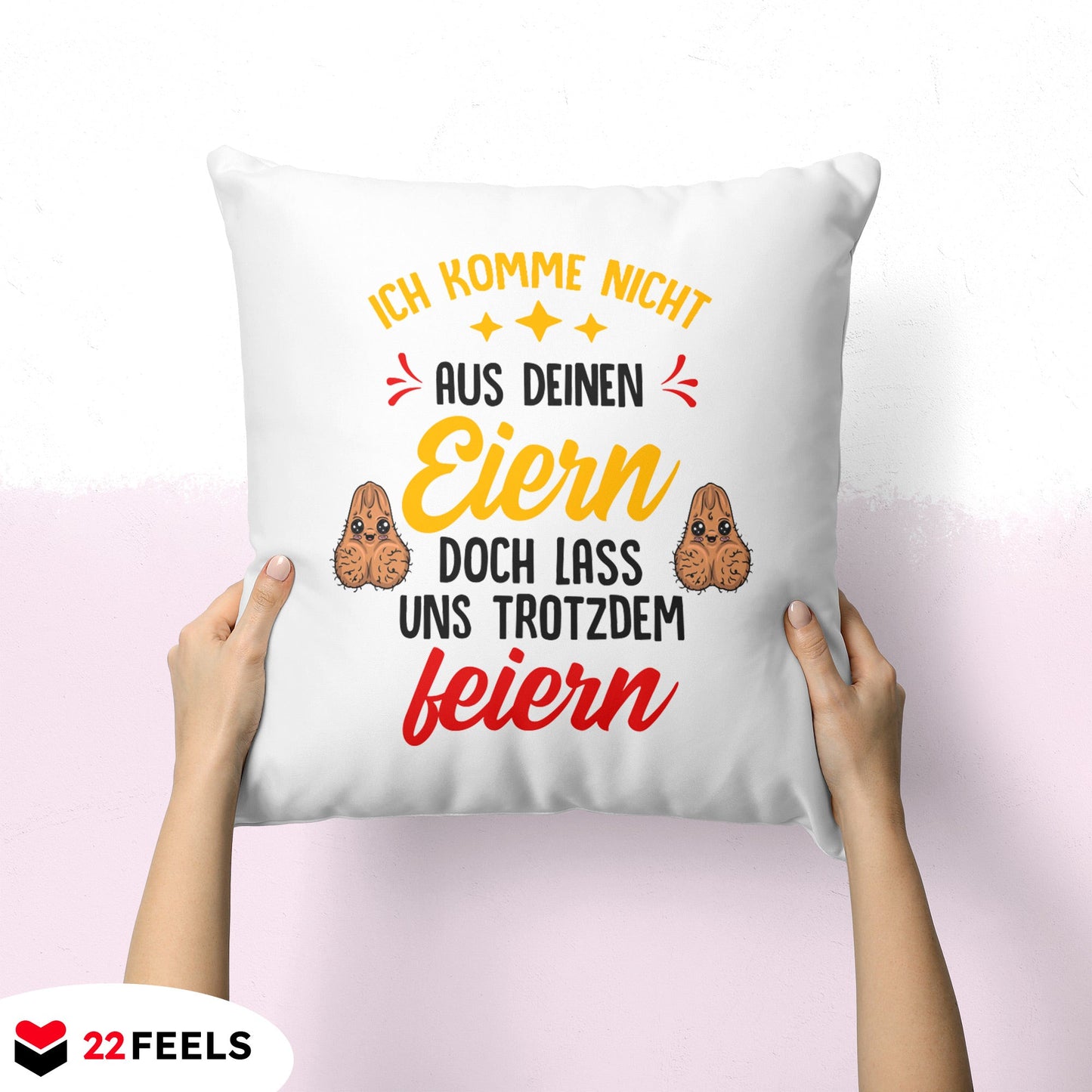 22Feels® Stiefvater Geschenk - Kissen mit Spruch (Weiss 40x40cm)-Kissen Weiss 40x40-22Feels