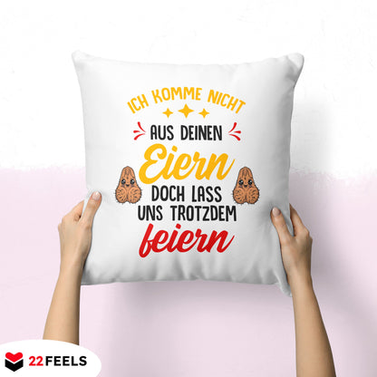 22Feels® Stiefvater Geschenk - Kissen mit Spruch (Weiss 40x40cm)-Kissen Weiss 40x40-22Feels