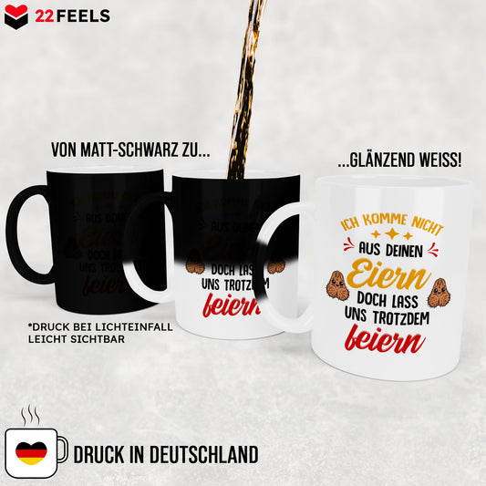 22Feels® Stiefvater Geschenk - Zaubertasse mit Spruch (Matt-Schwarz und Weiss, 320ml)-Farbwechsel Tasse Matt 320ml-22Feels