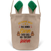22Feels® Stiefpapa Stiefvater Osterkorb mit Henkel Ostergeschenk Tragetasche Ostern Deko Osternest Körbchen Hasenohren (Beige/Grün)-Ostern Tragetasche-22Feels