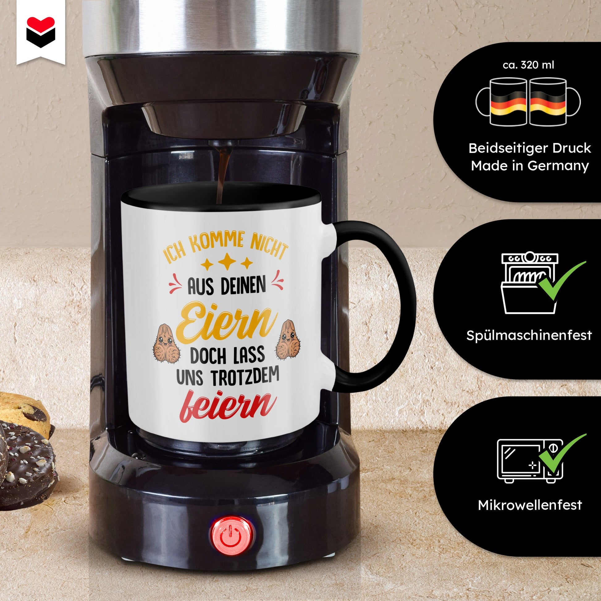 22Feels® Stiefvater Geschenk - Tasse mit Spruch (Weiss-Schwarz, 320ml)-TwoTone Tasse Weiss-Schwarz 320ml-22Feels