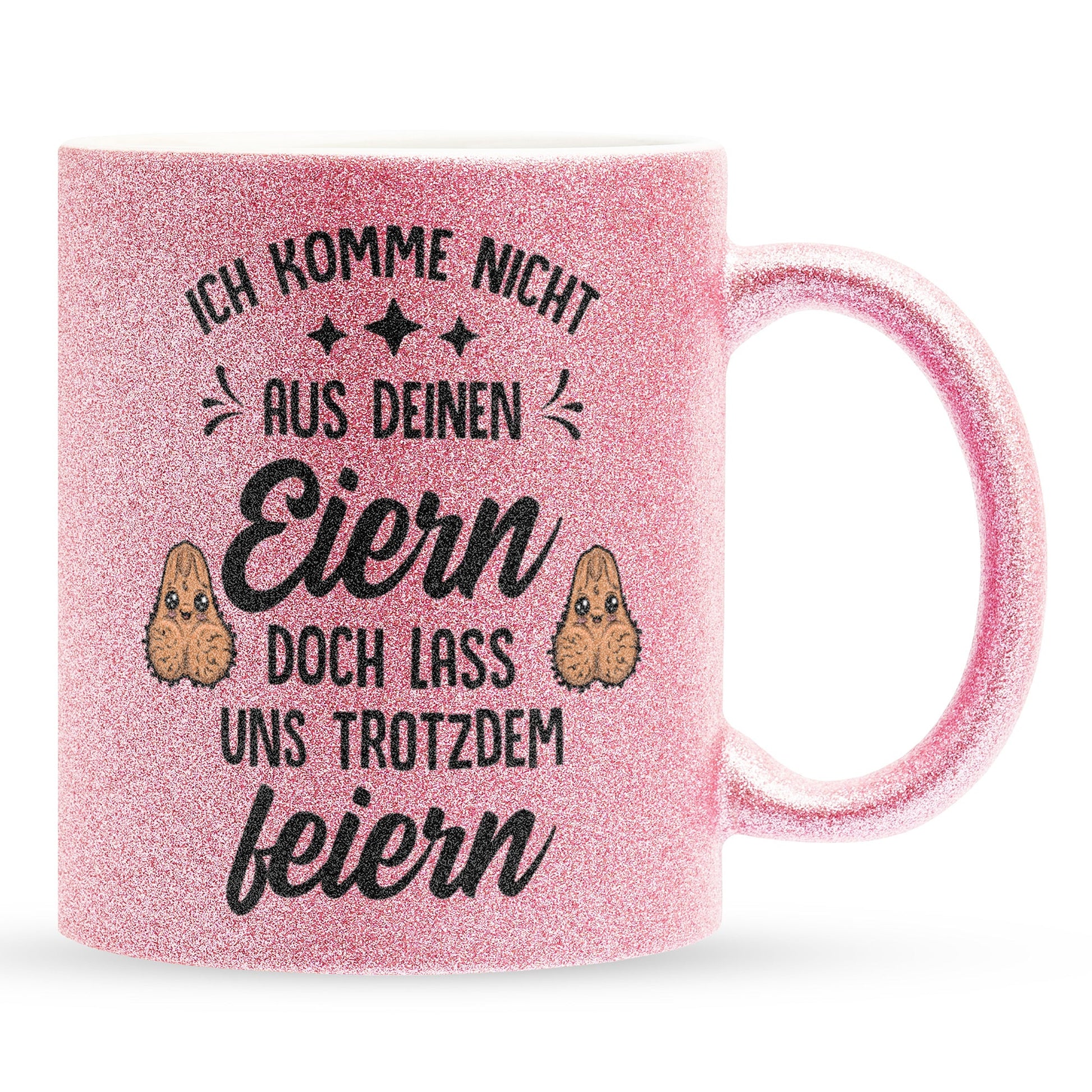 22Feels® Stiefvater Geschenk - Glitzertasse mit Spruch (Pink, 320ml)-Glitzertasse Pink 320ml-22Feels