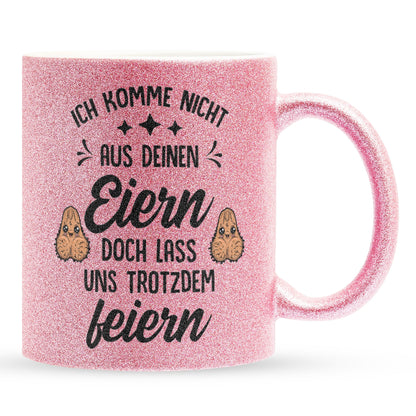 22Feels® Stiefvater Geschenk - Glitzertasse mit Spruch (Pink, 320ml)-Glitzertasse Pink 320ml-22Feels