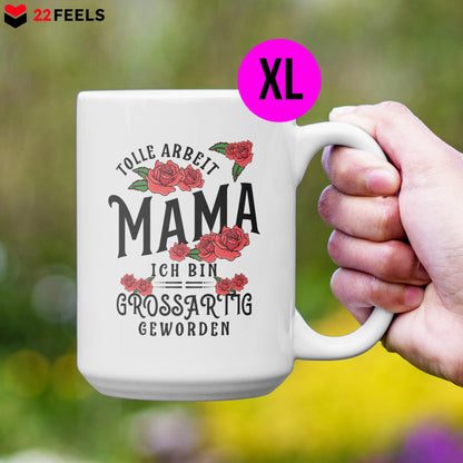 22Feels® Mama Geschenk - XL Tasse mit Spruch (Weiss, 440ml)-Weisse XL Tasse 440ml-22Feels