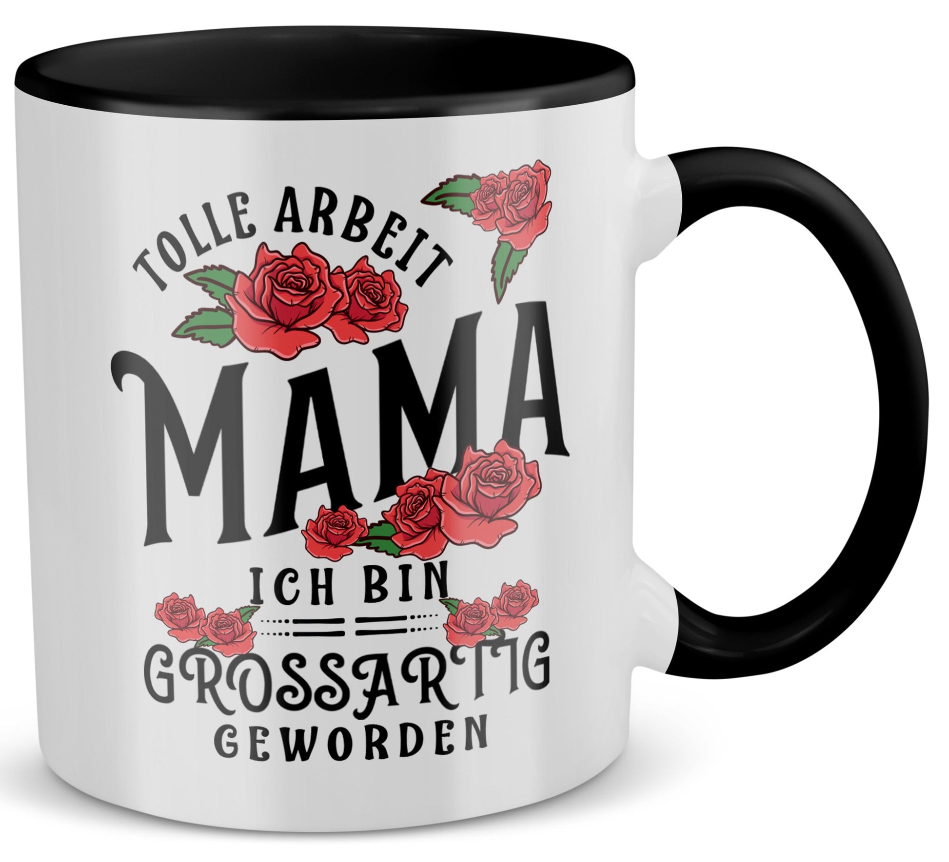 22Feels® Mama Geschenk - Tasse mit Spruch (Weiss-Schwarz, 320ml)-TwoTone Tasse Weiss-Schwarz 320ml-22Feels