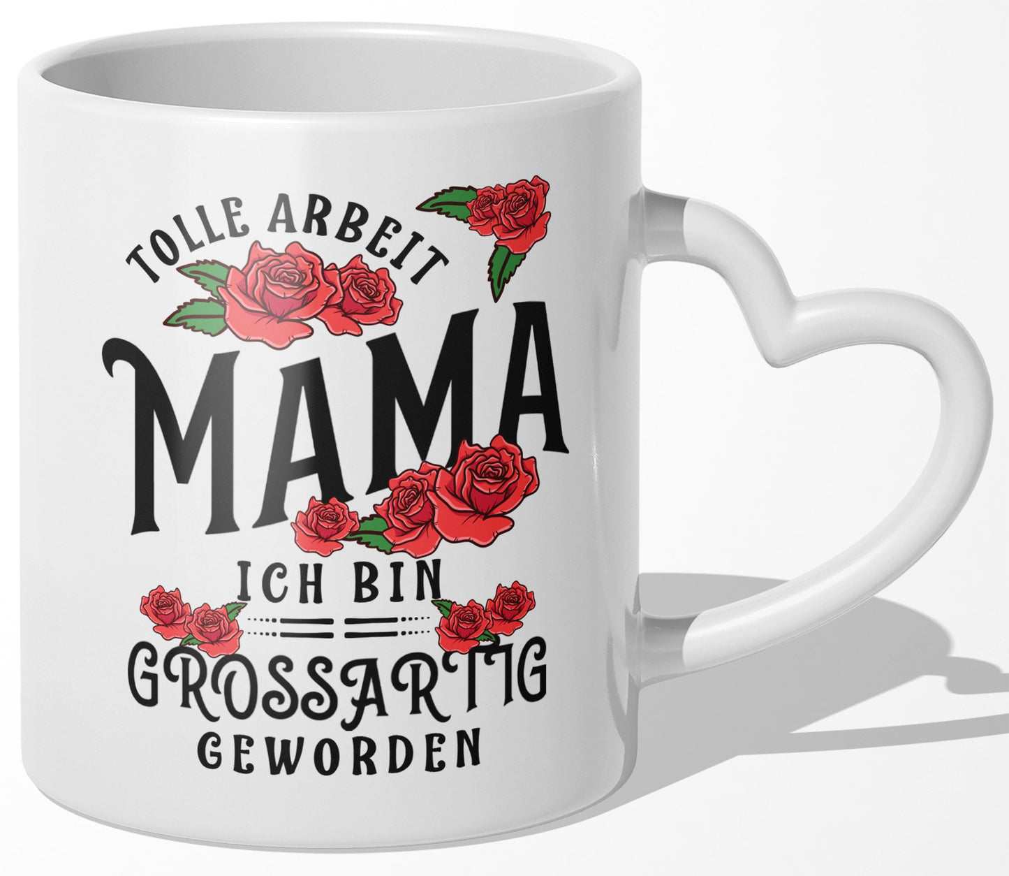 22Feels® Mama Geschenk - Tasse mit Spruch (Herzhenkel, Weiss, 320ml)-Tasse Weiss Herzhenkel 320ml-22Feels