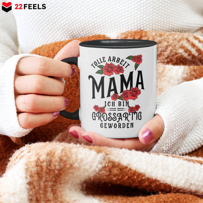 22Feels® Mama Geschenk - Tasse mit Spruch (Weiss-Schwarz, 320ml)-TwoTone Tasse Weiss-Schwarz 320ml-22Feels