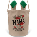 22Feels® Mama Osterkorb Mutter mit Henkel Ostergeschenk Tragetasche Ostern Deko Osternest Körbchen Hasenohren (Beige/Grün)-Ostern Tragetasche-22Feels
