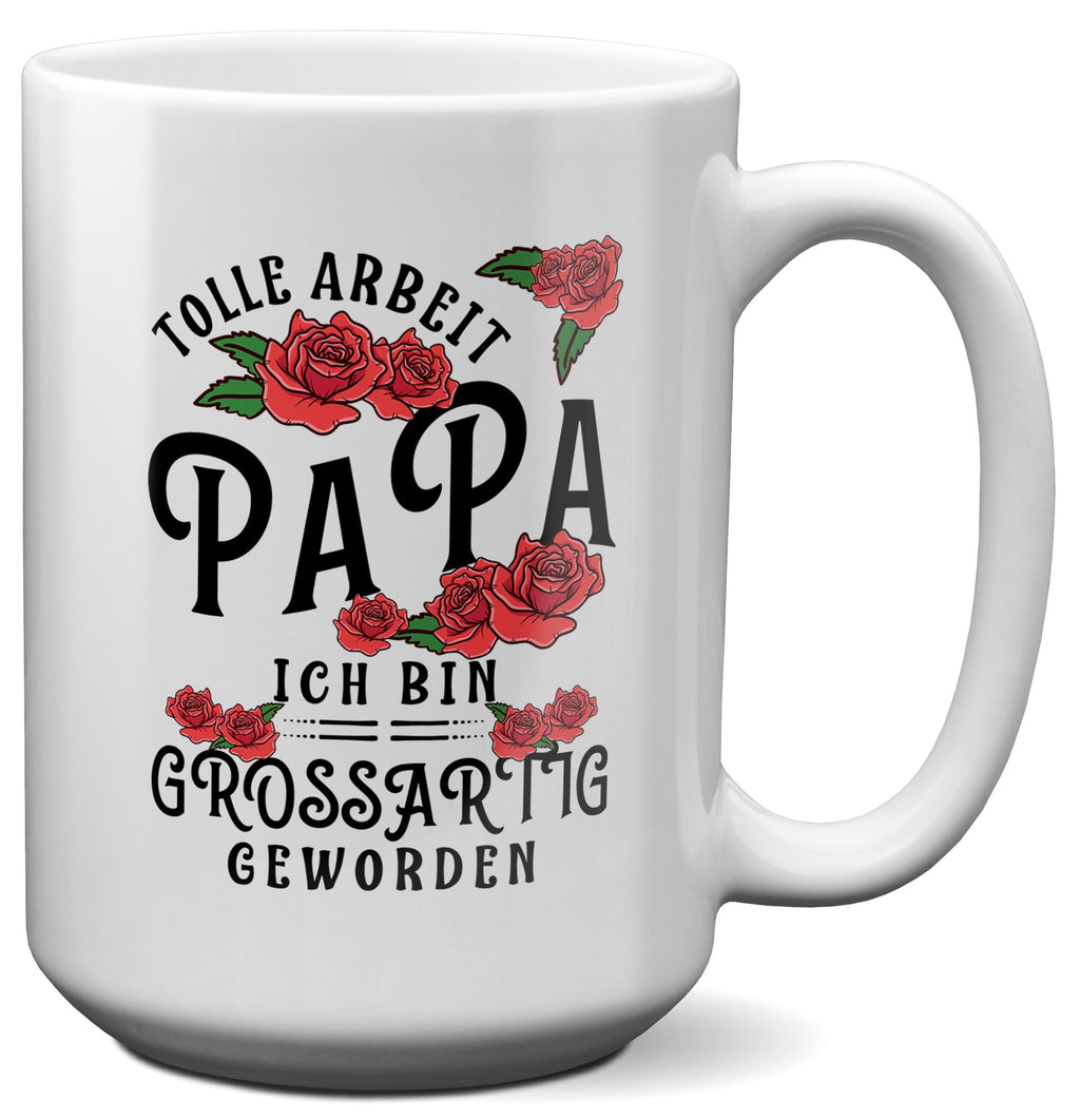 22Feels® Papa Geschenk - XL Tasse mit Spruch (Weiss, 440ml)-Weisse XL Tasse 440ml-22Feels