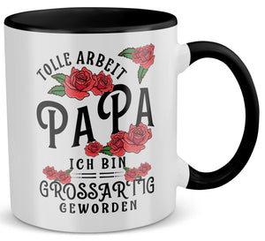 22Feels® Papa Geschenk - Tasse mit Spruch (Weiss-Schwarz, 320ml)-TwoTone Tasse Weiss-Schwarz 320ml-22Feels