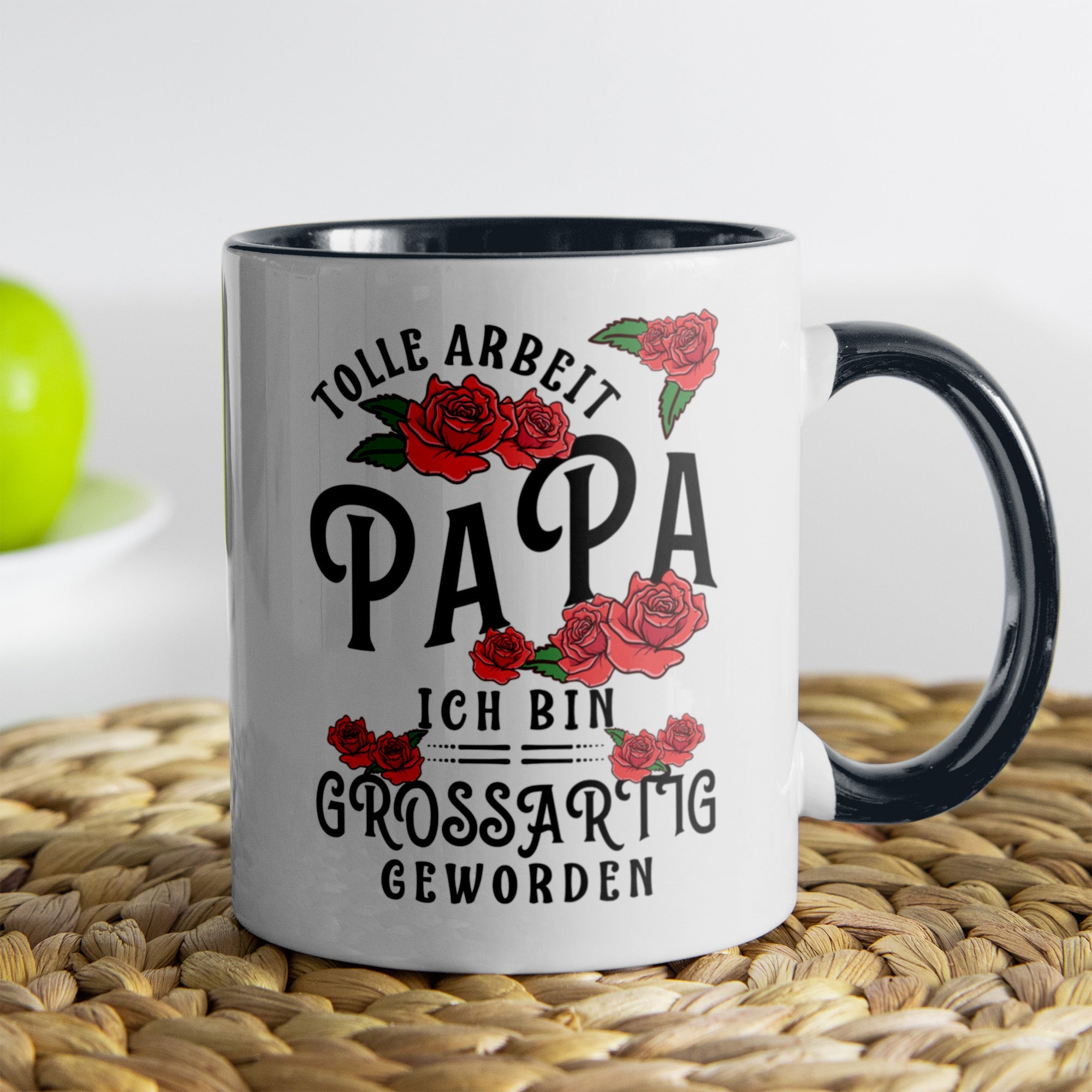 22Feels® Papa Geschenk - Tasse mit Spruch (Weiss-Schwarz, 320ml)-TwoTone Tasse Weiss-Schwarz 320ml-22Feels
