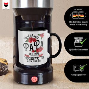 22Feels® Papa Geschenk - Tasse mit Spruch (Weiss-Schwarz, 320ml)-TwoTone Tasse Weiss-Schwarz 320ml-22Feels