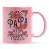 22Feels® Papa Geschenk - Glitzertasse mit Spruch (Pink, 320ml)-Glitzertasse Pink 320ml-22Feels
