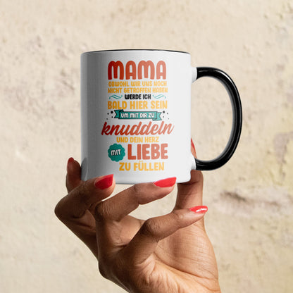 22Feels® Schwangerschaftsgeschenk Werdende Mama - Tasse mit Spruch (Weiss-Schwarz, 320ml)-TwoTone Tasse Weiss-Schwarz 320ml-22Feels