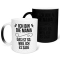 22Feels® Mama Geschenk - Zaubertasse mit Spruch (Matt-Schwarz und Weiss, 320ml)-Farbwechsel Tasse Matt 320ml-22Feels