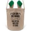 22Feels® Mama Osterkorb Mutter mit Henkel Ostergeschenk Tragetasche Ostern Deko Osternest Körbchen Hasenohren (Beige/Grün)-Ostern Tragetasche-22Feels
