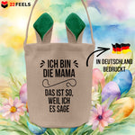22Feels® Mama Osterkorb Mutter mit Henkel Ostergeschenk Tragetasche Ostern Deko Osternest Körbchen Hasenohren (Beige/Grün)-Ostern Tragetasche-22Feels