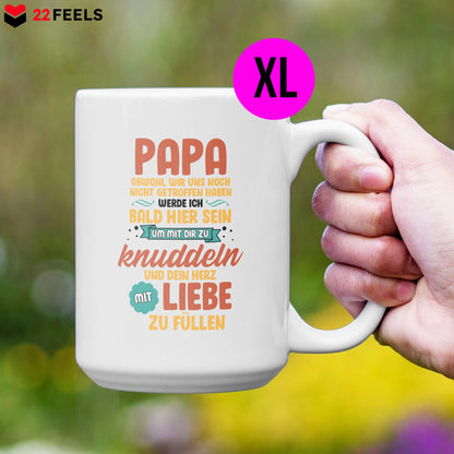 22Feels® Geschenk für Werdende Väter zur Schwangerschaft - Du Wirst Papa XL Tasse mit Spruch (Weiss, 440ml)-Weisse XL Tasse 440ml-22Feels