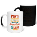 22Feels® Geschenk für Werdende Väter zur Schwangerschaft - Du Wirst Papa Zaubertasse mit Spruch (Matt-Schwarz und Weiss, 320ml)-Farbwechsel Tasse Matt 320ml-22Feels