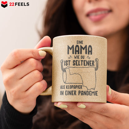 22Feels® Mama Geschenk - Glitzertasse mit Spruch (Gold, 320ml)-Glitzertasse Gold 320ml-22Feels