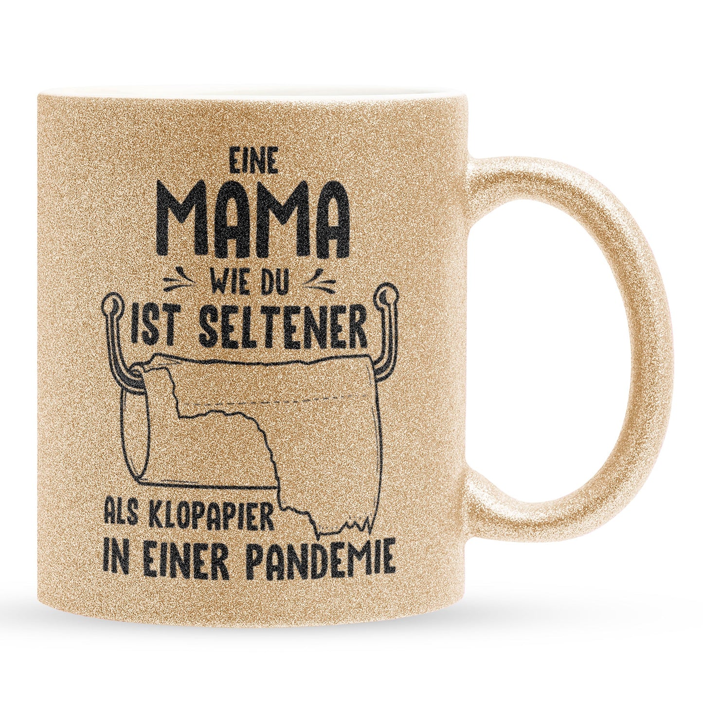 22Feels® Mama Geschenk - Glitzertasse mit Spruch (Gold, 320ml)-Glitzertasse Gold 320ml-22Feels