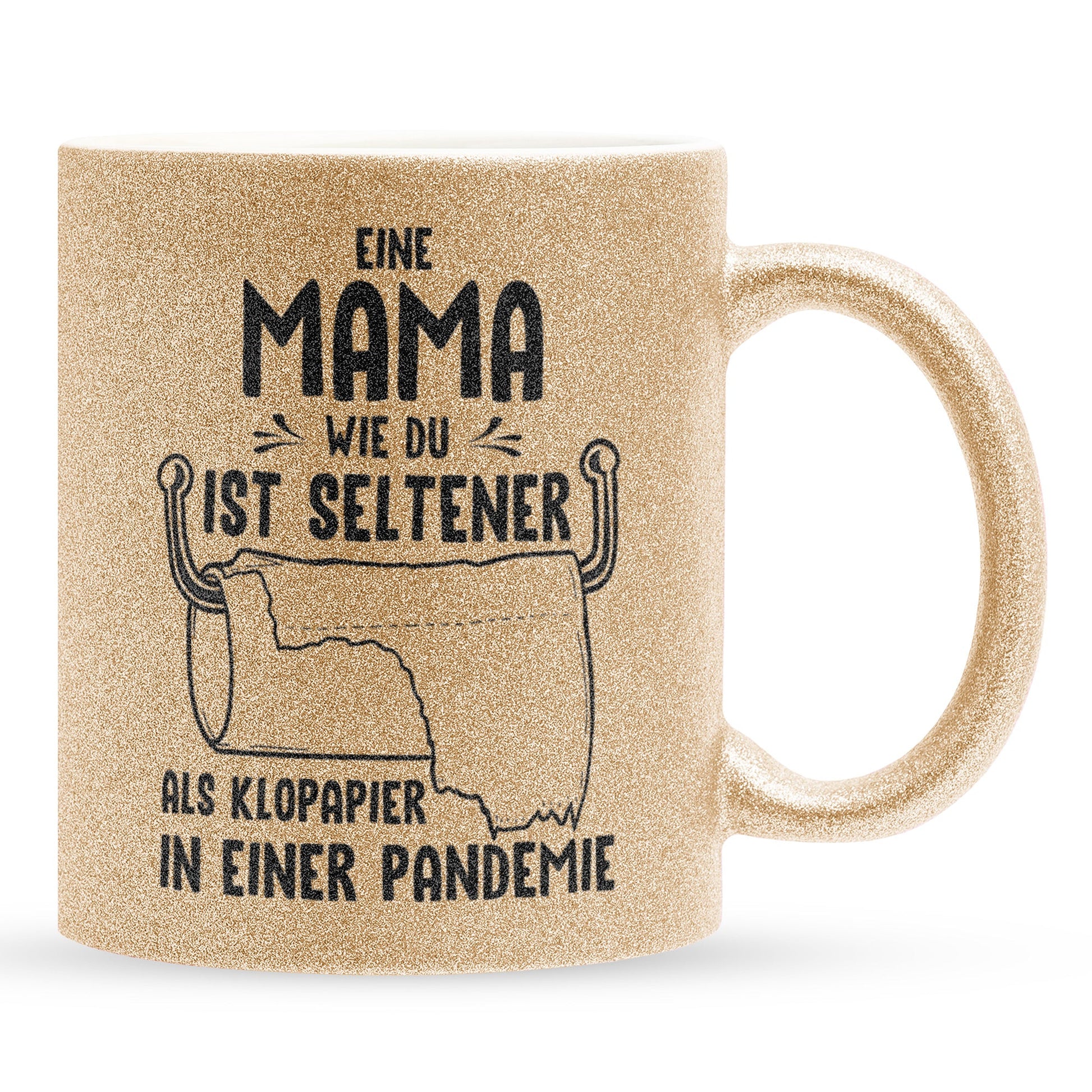 22Feels® Mama Geschenk - Glitzertasse mit Spruch (Gold, 320ml)-Glitzertasse Gold 320ml-22Feels