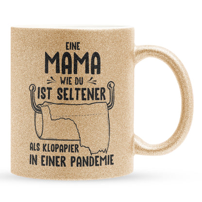 22Feels® Mama Geschenk - Glitzertasse mit Spruch (Gold, 320ml)-Glitzertasse Gold 320ml-22Feels