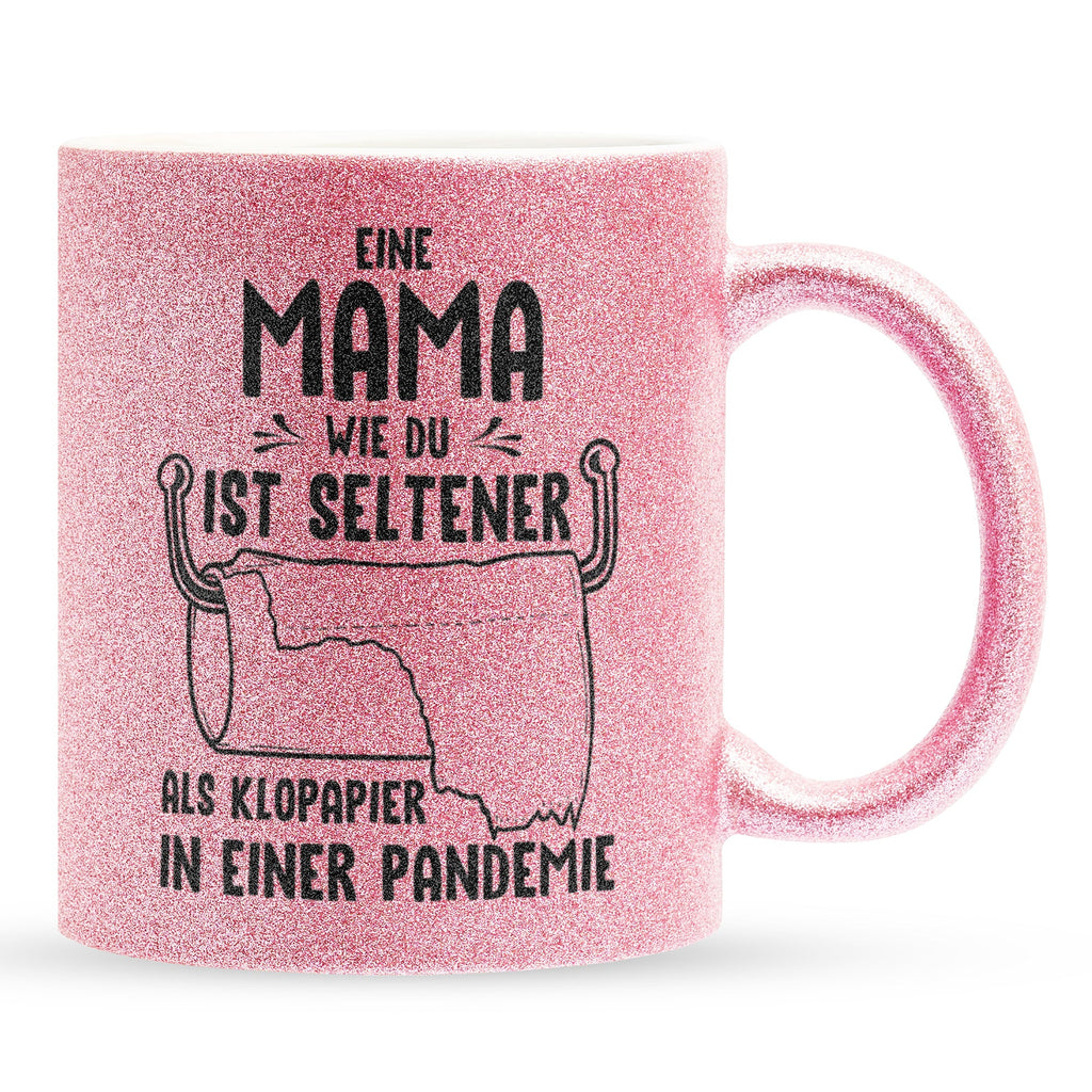 22Feels® Mama Geschenk - Glitzertasse mit Spruch (Pink, 320ml)-Glitzertasse Pink 320ml-22Feels