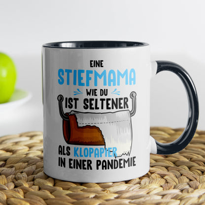 22Feels® Stiefmama Geschenk - Tasse mit Spruch (Weiss-Schwarz, 320ml)-TwoTone Tasse Weiss-Schwarz 320ml-22Feels