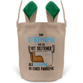 22Feels® Stiefmama Stiefmutter Osterkorb mit Henkel Ostergeschenk Tragetasche Ostern Deko Osternest Körbchen Hasenohren (Beige/Grün)-Ostern Tragetasche-22Feels