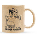 22Feels® Papa Geschenk - Glitzertasse mit Spruch (Gold, 320ml)-Glitzertasse Gold 320ml-22Feels