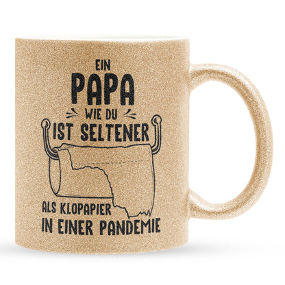 22Feels® Papa Geschenk - Glitzertasse mit Spruch (Gold, 320ml)-Glitzertasse Gold 320ml-22Feels