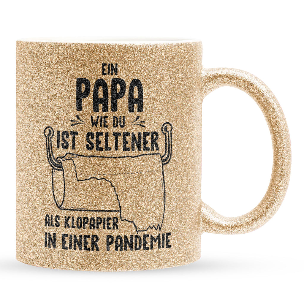 22Feels® Papa Geschenk - Glitzertasse mit Spruch (Gold, 320ml)-Glitzertasse Gold 320ml-22Feels