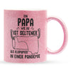 22Feels® Papa Geschenk - Glitzertasse mit Spruch (Pink, 320ml)-Glitzertasse Pink 320ml-22Feels