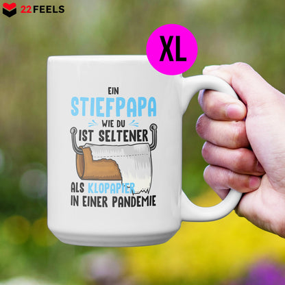 22Feels® Stiefvater Geschenk - XL Tasse mit Spruch (Weiss, 440ml)-Weisse XL Tasse 440ml-22Feels