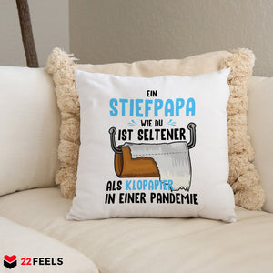 22Feels® Stiefvater Geschenk - Kissen mit Spruch (Weiss 40x40cm)-Kissen Weiss 40x40-22Feels