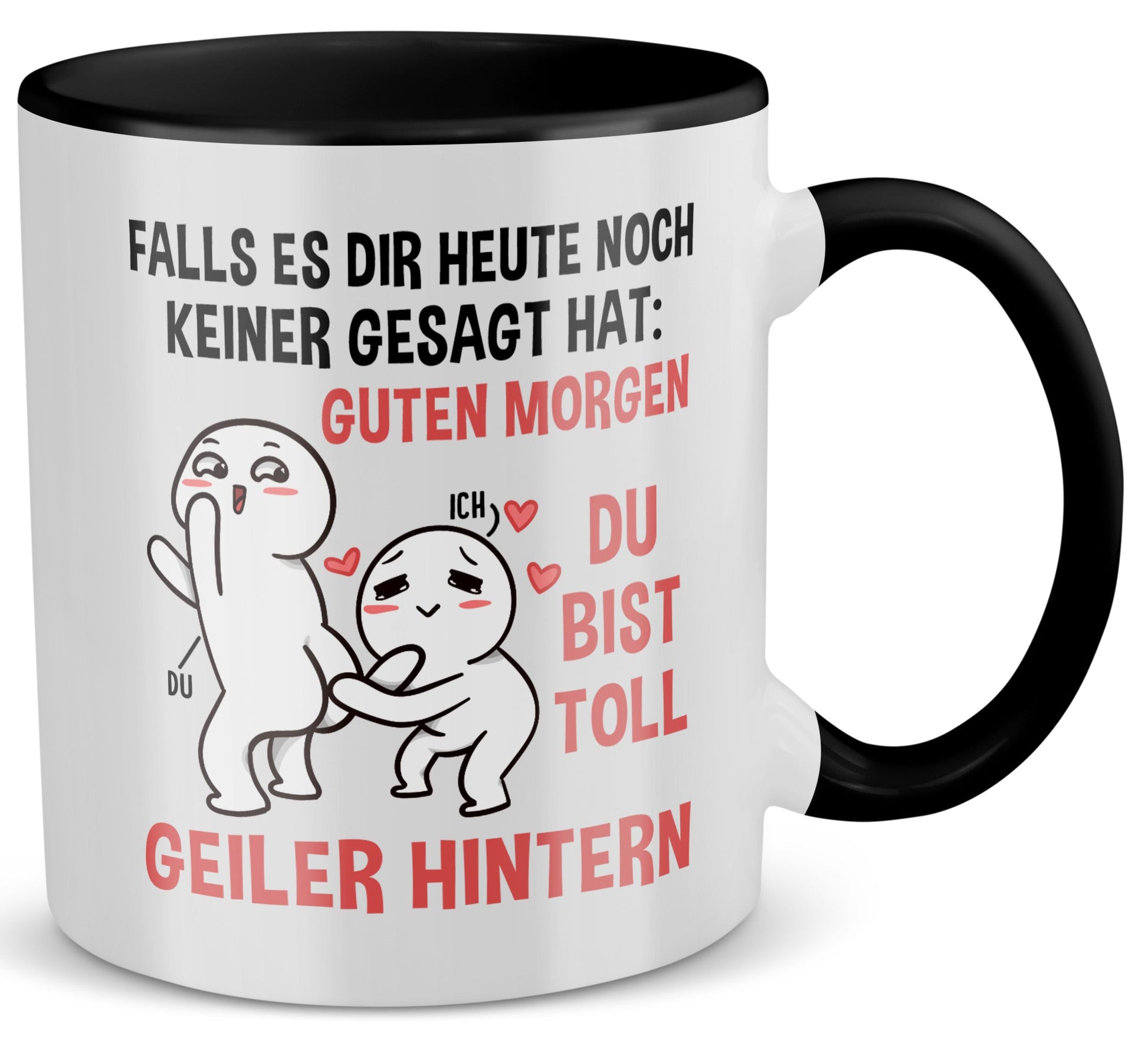 22Feels® Pärchen Geschenk zum Jahrestag, Hochzeitstag, Valentinstag etc. - Tasse mit Spruch (Weiss-Schwarz, 320ml)-TwoTone Tasse Weiss-Schwarz 320ml-22Feels