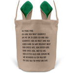 22Feels® Ehefrau Osterkorb mit Henkel Ostergeschenk Tragetasche Ostern Deko Osternest Körbchen Hasenohren (Beige/Grün)-Ostern Tragetasche-22Feels
