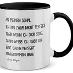 22Feels® Sohn Geschenk von Papa - Tasse mit Spruch (Weiss-Schwarz, 320ml)-TwoTone Tasse Weiss-Schwarz 320ml-22Feels