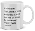 22Feels® Geschenk für Sohn von Mama - Tasse mit Spruch: Ich Bin Zwar Nicht Perfekt (Weiss, 320ml)-Weisse Tasse 320ml-22Feels