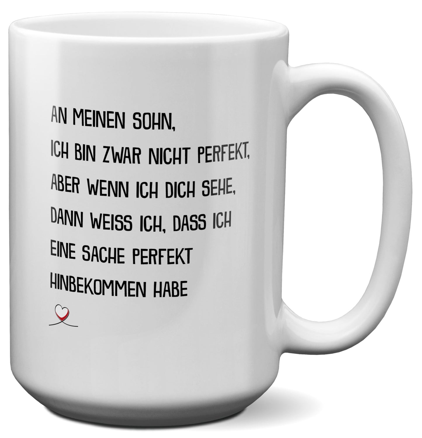 22Feels® Sohn Geschenk - XL Tasse mit Spruch (Weiss, 440ml)-Weisse XL Tasse 440ml-22Feels