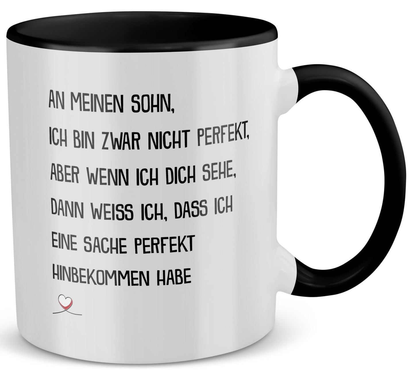 22Feels® Sohn Geschenk - Tasse mit Spruch (Weiss-Schwarz, 320ml)-TwoTone Tasse Weiss-Schwarz 320ml-22Feels