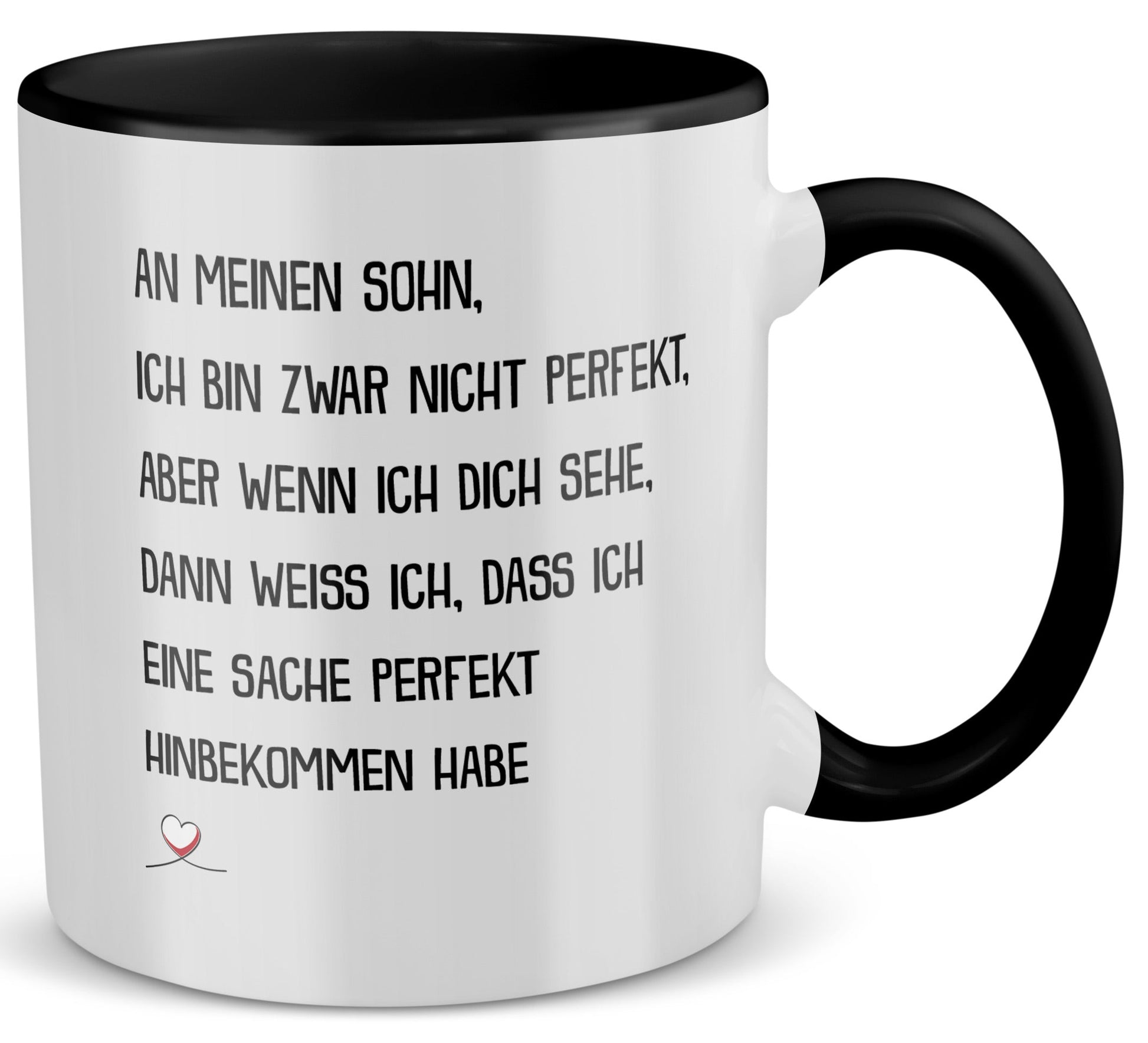 22Feels® Sohn Geschenk - Tasse mit Spruch (Weiss-Schwarz, 320ml)-TwoTone Tasse Weiss-Schwarz 320ml-22Feels