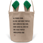 22Feels® Sohn Kinder Osterkorb mit Henkel Ostergeschenk Tragetasche Ostern Deko Osternest Körbchen Hasenohren (Beige/Grün)-Ostern Tragetasche-22Feels