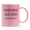 22Feels® Papa Geschenk - Glitzertasse mit Spruch (Pink, 320ml)-Glitzertasse Pink 320ml-22Feels