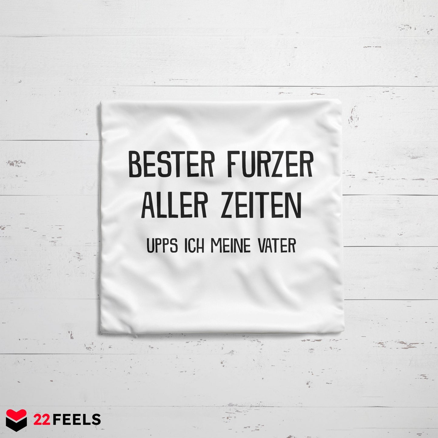 22Feels® Papa Geschenk - Kissen mit Spruch (Weiss 40x40cm)-Kissen Weiss 40x40-22Feels