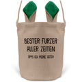22Feels® Papa Osterkorb Vater mit Henkel Ostergeschenk Tragetasche Ostern Deko Osternest Körbchen Hasenohren (Beige/Grün)-Ostern Tragetasche-22Feels