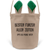 22Feels® Papa Osterkorb Vater mit Henkel Ostergeschenk Tragetasche Ostern Deko Osternest Körbchen Hasenohren (Beige/Grün)-Ostern Tragetasche-22Feels