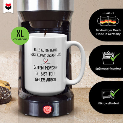 22Feels® Pärchen Geschenk zum Jahrestag, Hochzeitstag, Valentinstag etc. - XL Tasse mit Spruch (Weiss, 440ml)-Weisse XL Tasse 440ml-22Feels