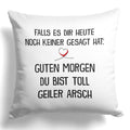 22Feels® Pärchen Geschenk zum Jahrestag, Hochzeitstag, Valentinstag etc. - Kissen mit Spruch (Weiss 40x40cm)-Kissen Weiss 40x40-22Feels